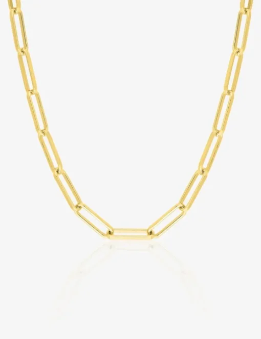 Chaine maille forçat rectangle en or jaune 375 ‰ SO OR