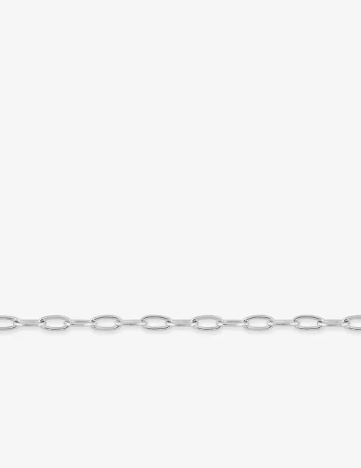 Chaine or blanc 375 ‰ en maille  forçat allongée SO OR