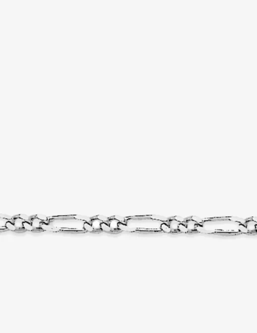 Chaîne alternée 1+2 en argent 925‰ rhodié SO OR