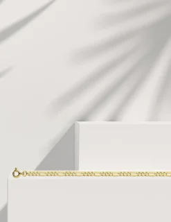Chaîne alternée en or jaune 375 ‰ de largeur 3 mm SO OR