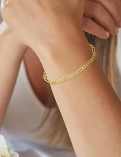 Chaîne alternée en or jaune 375 ‰ de largeur 3 mm SO OR