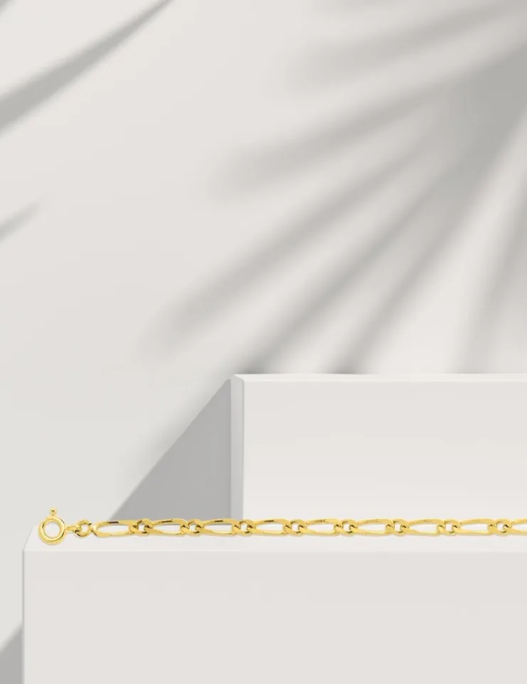 Chaîne alternée en or jaune 375 ‰ SO OR