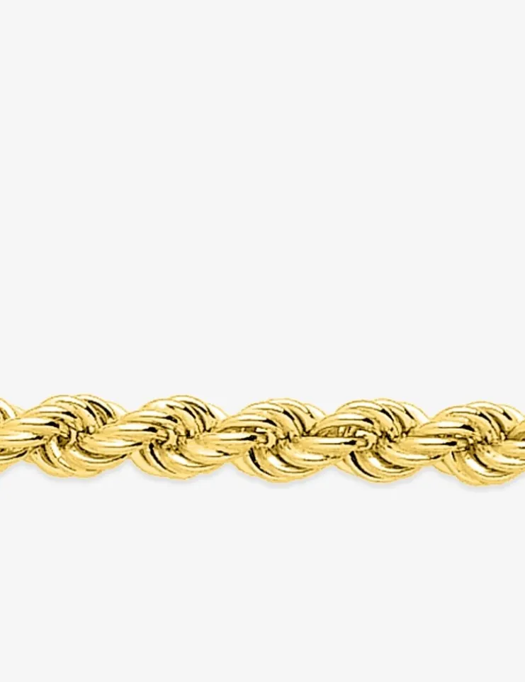 Chaîne corde 5 mm or jaune 375‰ SO OR