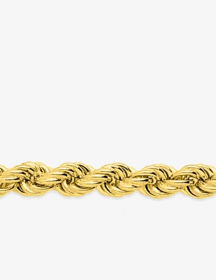 Chaîne corde 5 mm or jaune 750‰ SO OR