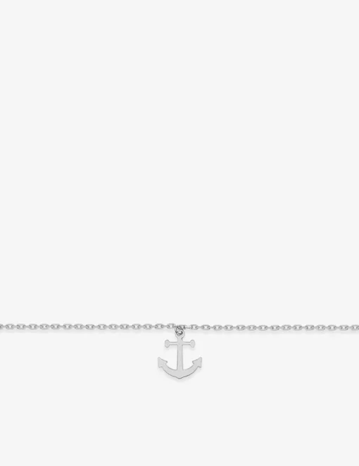 Chaîne de cheville ancre argent 925‰ rhodié SO OR