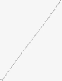 Chaîne de cheville cœurs argent 925‰ rhodié SO OR