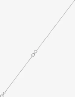 Chaîne de cheville forçat argent rhodié 925 ‰ et motif infini SO OR