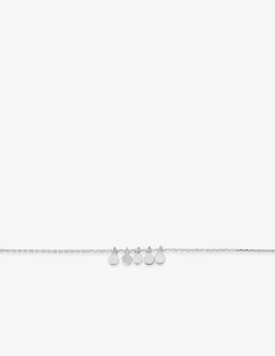 Chaîne de cheville forçat argent rhodié 925 ‰ et breloques jeton SO OR
