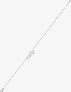 Chaîne de cheville forçat argent rhodié 925 ‰ et breloques jeton SO OR