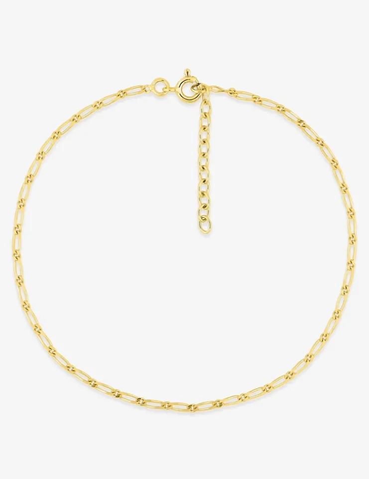 Chaîne de cheville or jaune 750 ‰ maille alternée SO OR