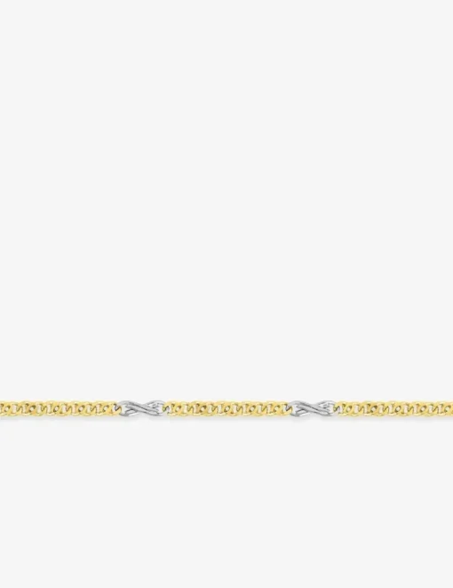 Chaîne fantaisie or 750‰ bicolore 3 mm SO OR