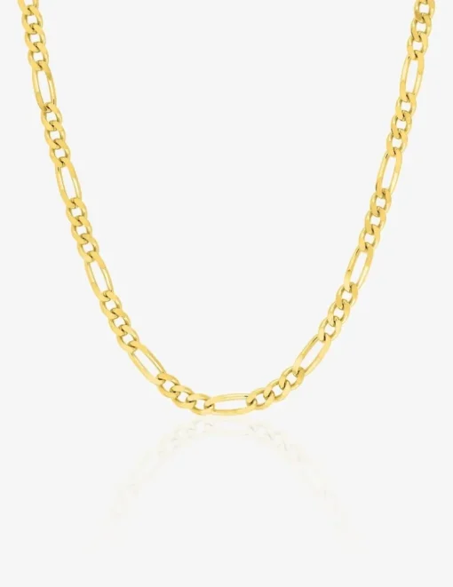 Chaîne figaro alternée 1+3 en or jaune 750 ‰ 2,5 mm de largeur SO OR