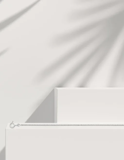 Chaîne forçat en or blanc 375 ‰ SO OR