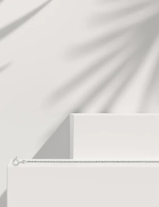 Chaîne forçat en or blanc 375 ‰ SO OR