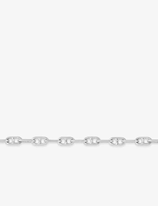 Chaîne forçat en or blanc 375 ‰ de largeur 1,5 mm SO OR