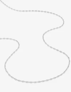 Chaîne forçat en or blanc 375 ‰ de largeur 1,5 mm SO OR
