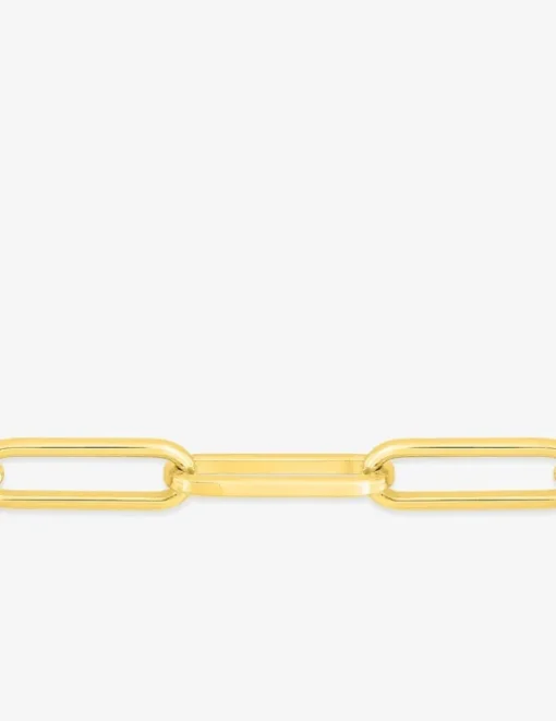 Chaîne forçat rectangle or jaune 750‰ 3,8 mm SO OR