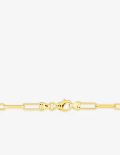 Chaîne forçat rectangle or jaune 750‰ 3,8 mm SO OR
