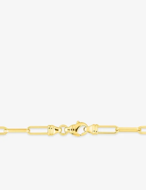 Chaîne forçat rectangle or jaune 750‰ 3,8 mm SO OR