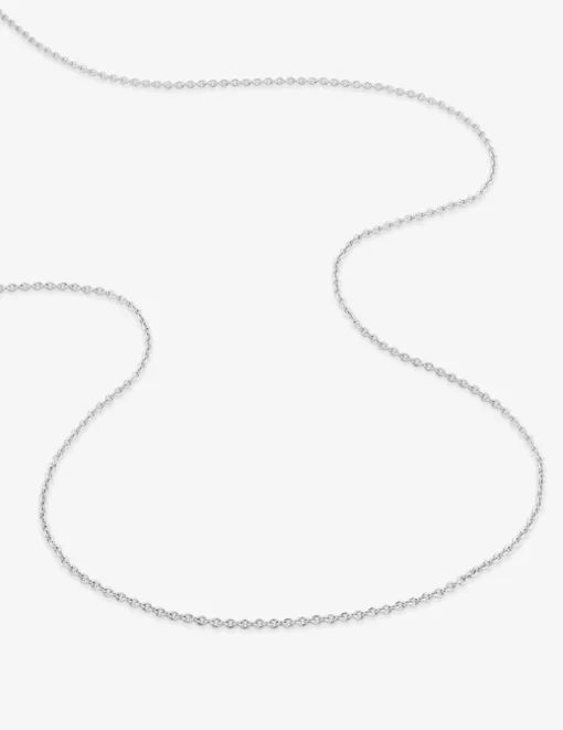 Chaîne forçat rond 1,30 mm or blanc 750‰ SO OR
