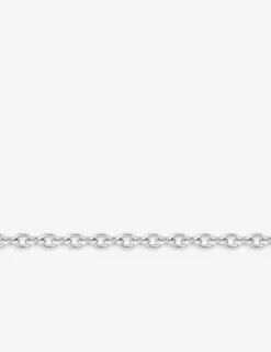 Chaîne forçat rond or blanc 375‰ 1 mm SO OR