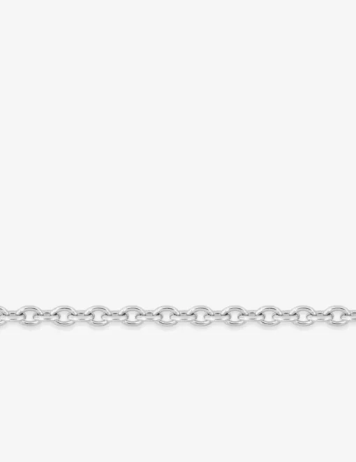 Chaîne forçat rond or blanc 375‰ 1 mm SO OR