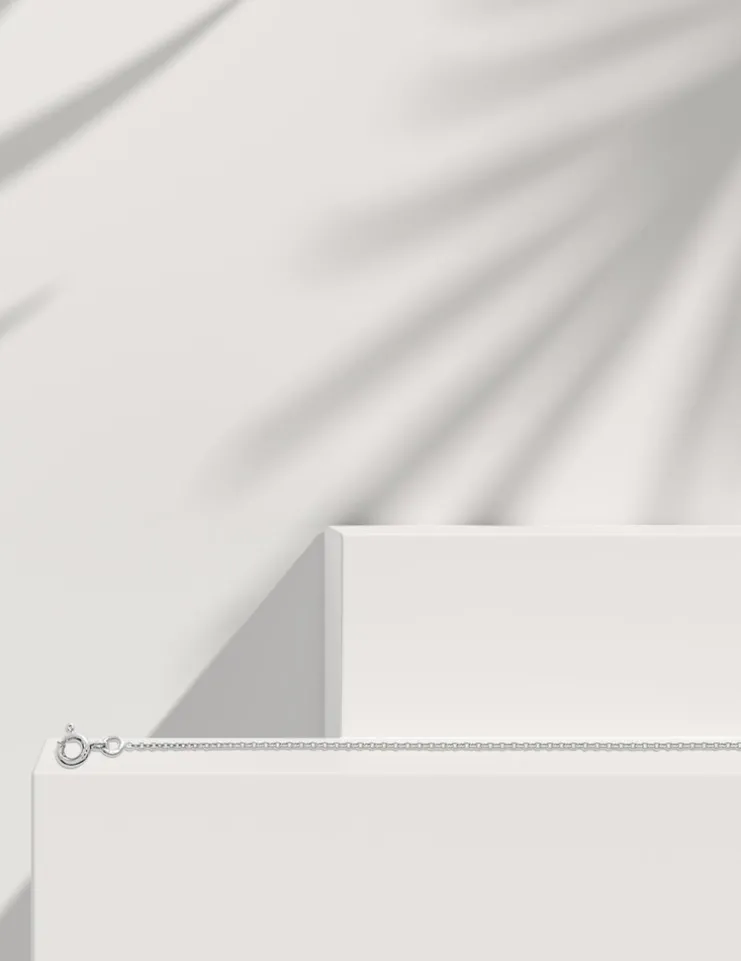 Chaîne forçat ronde en or blanc 375 ‰ SO OR