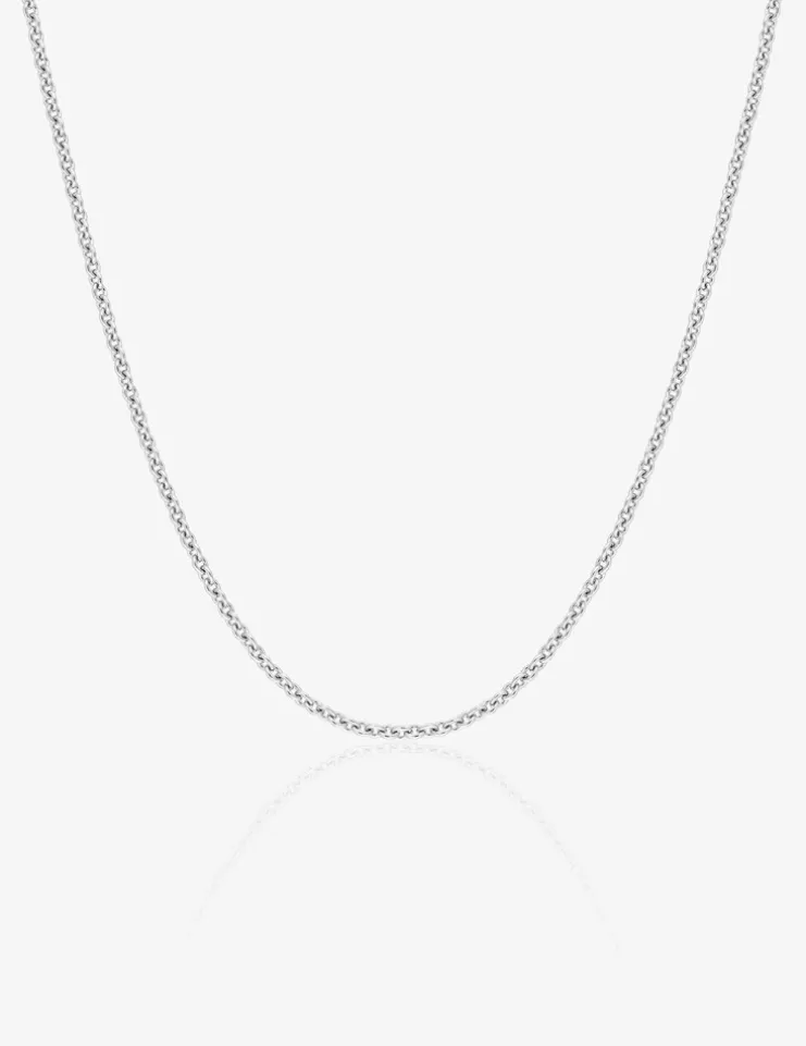 Chaîne forçat ronde en or blanc 375 ‰ SO OR