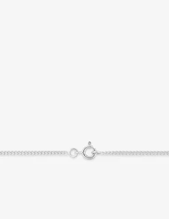 Chaîne gourmette diamantée or blanc 375‰ 1,8 mm SO OR