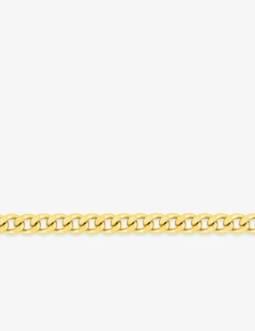 Chaîne gourmette diamantée or jaune 375‰ 2 mm SO OR