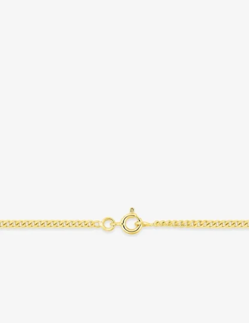 Chaîne gourmette diamantée or jaune 375‰ 2 mm SO OR