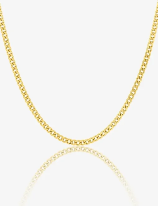 Chaîne Gourmette diamantée en or jaune 375 ‰ SO OR