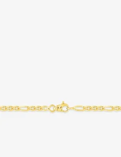 Chaîne maille bâton alternée 1+3 or jaune 375 ‰ 3 mm SO OR