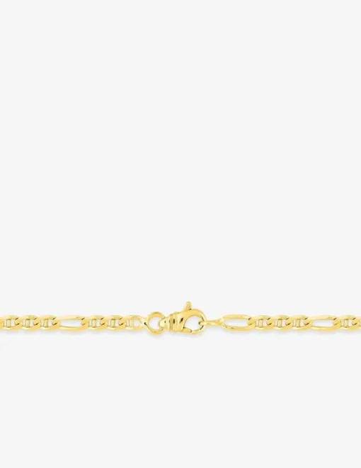 Chaîne maille bâton alternée 1+3 or jaune 375 ‰ 3 mm SO OR