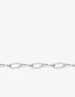 Chaîne maille creuse ovale or blanc 750‰ SO OR