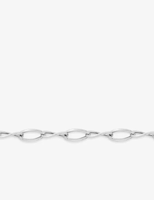 Chaîne maille creuse ovale or blanc 750‰ SO OR