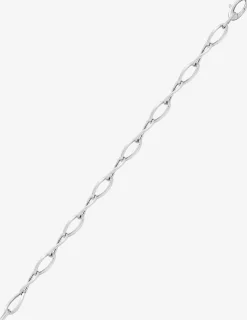 Chaîne maille creuse ovale or blanc 750‰ SO OR