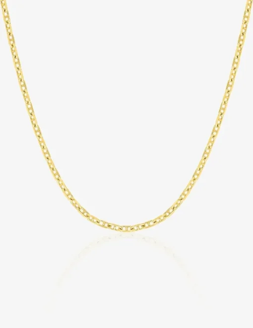 Chaîne maille forçat marine or jaune 750 ‰ 2 mm SO OR
