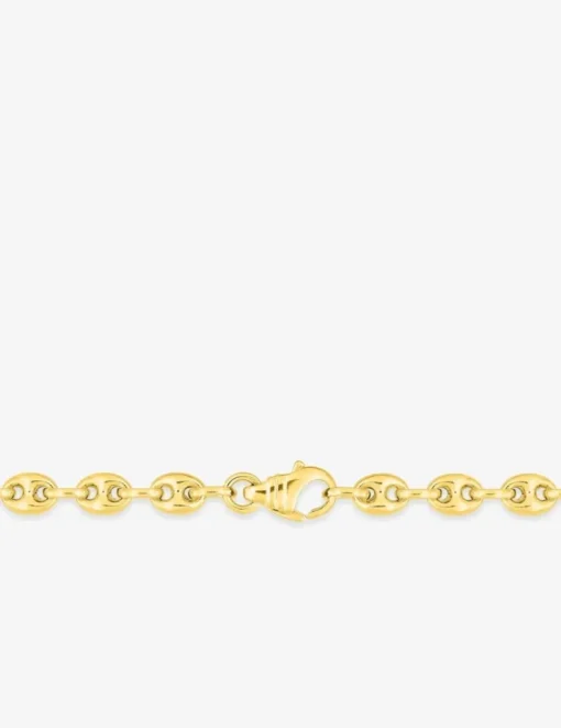 Chaîne maille grain de café creuse or jaune 750 ‰ 5 mm SO OR