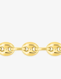 Chaîne maille grain de café creuse or jaune 750 ‰ 6 mm SO OR