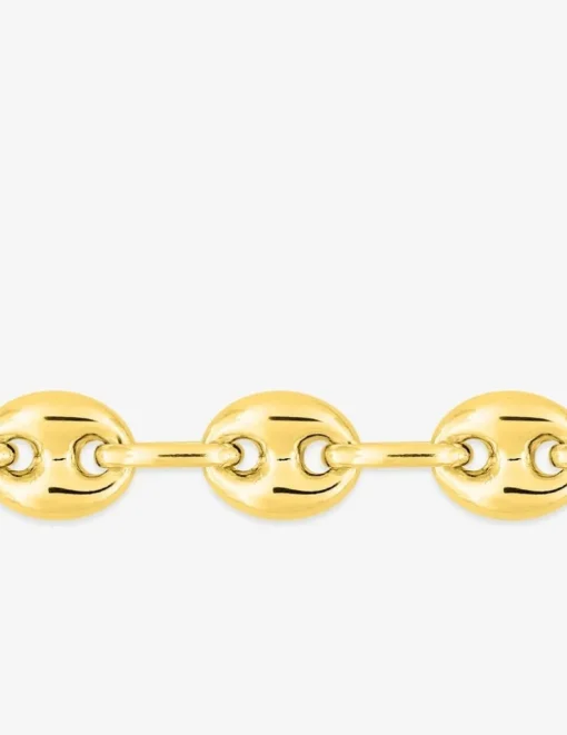 Chaîne maille grain de café creuse or jaune 750 ‰ 6 mm SO OR