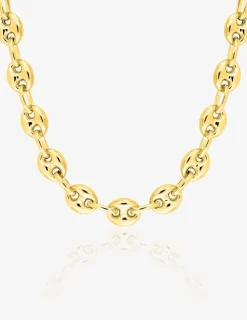 Chaîne maille grain de café creuse or jaune 750 ‰ 6 mm SO OR