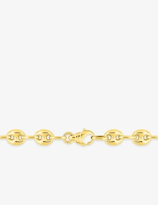 Chaîne maille grain de café creuse or jaune 750 ‰ 6 mm SO OR