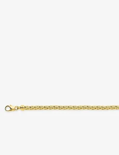 Chaîne maille palmier creuse or jaune 750 ‰ 4 mm SO OR
