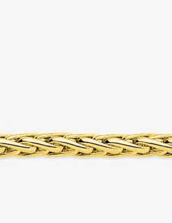 Chaîne maille palmier creuse or jaune 750 ‰ 4 mm SO OR