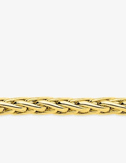 Chaîne maille palmier creuse or jaune 750 ‰ 4 mm SO OR