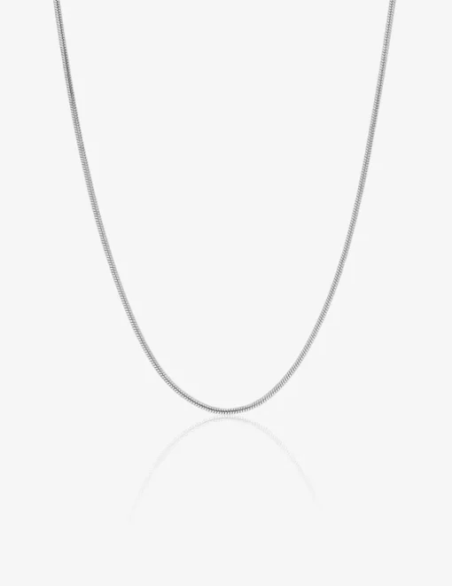 Chaîne or blanc 750 ‰ maille serpentine ronde SO OR