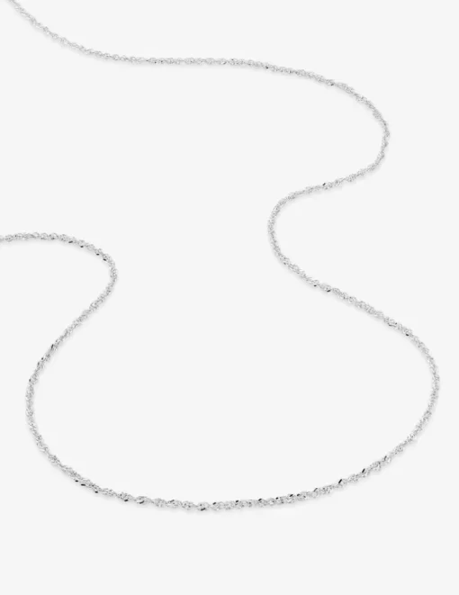 Chaîne Singapour or blanc 750 ‰ 1,7 mm SO OR