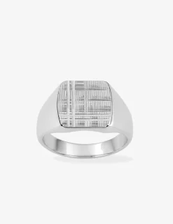 Chevalière argent 925 ‰, plateau rectangle 12x9 mm SO OR