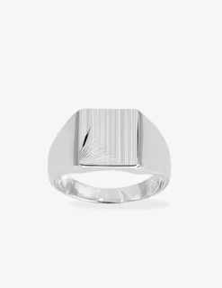 Chevalière argent 925 ‰, plateau rectangle 10x11 mm SO OR
